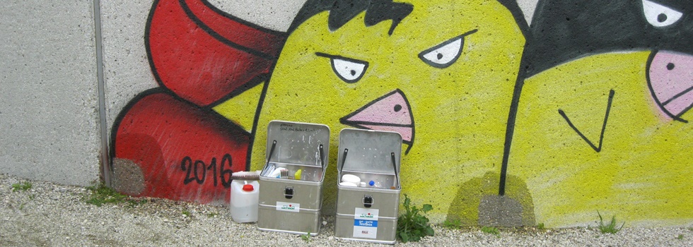 Graffitientfernung Testfläche